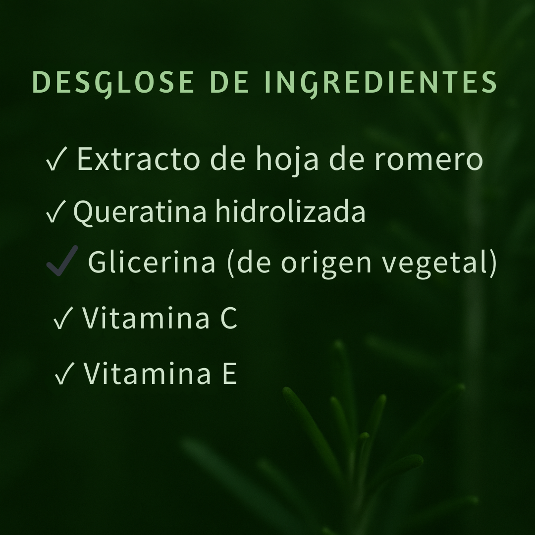 Champú de Romero 100% Orgánico – Estimula el Crecimiento del Cabello