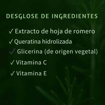 Champú de Romero 100% Orgánico – Estimula el Crecimiento del Cabello