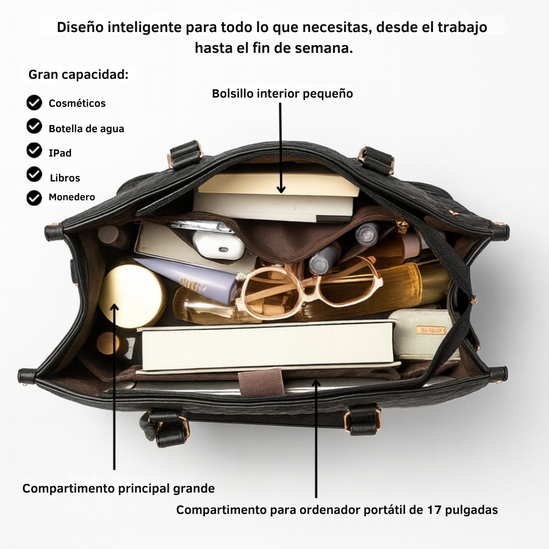 Tote Multifuncional con Bolsillo Aislado para Comida y Laptop