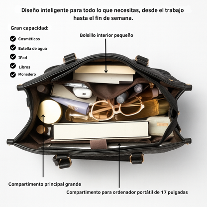 Tote Multifuncional con Bolsillo Aislado para Comida y Laptop