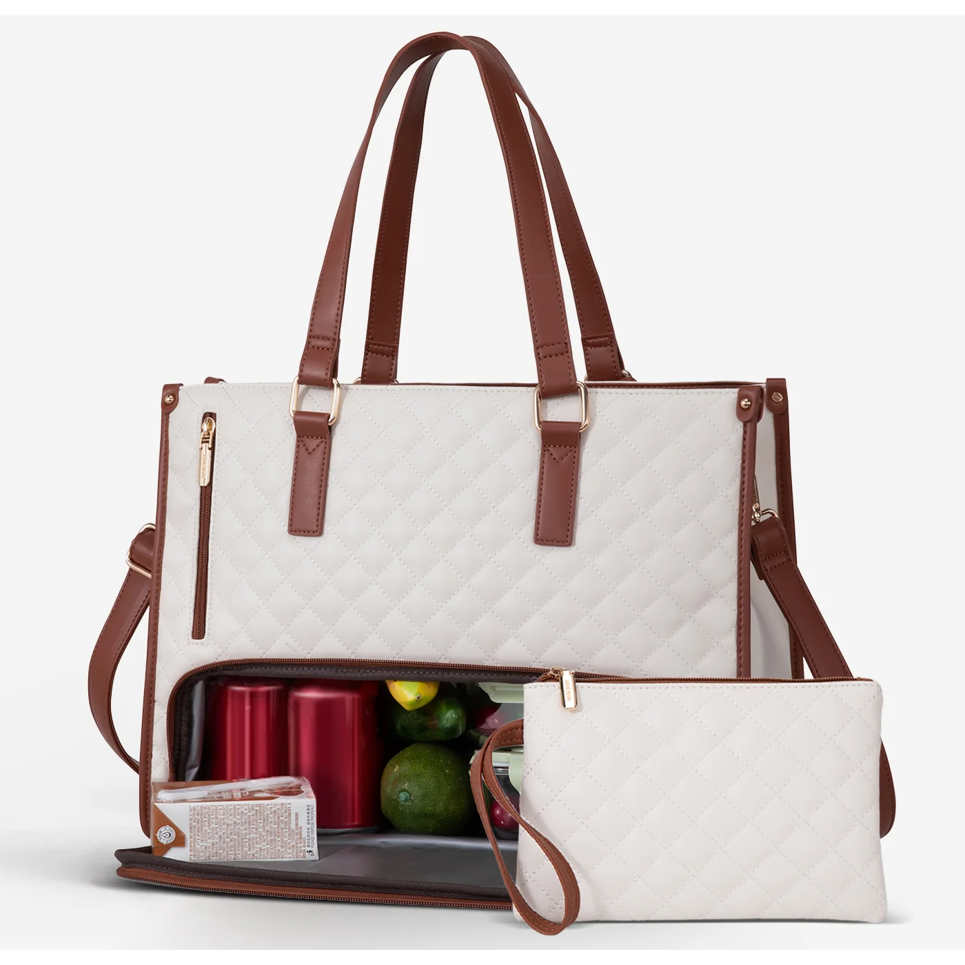 Tote Multifuncional con Bolsillo Aislado para Comida y Laptop